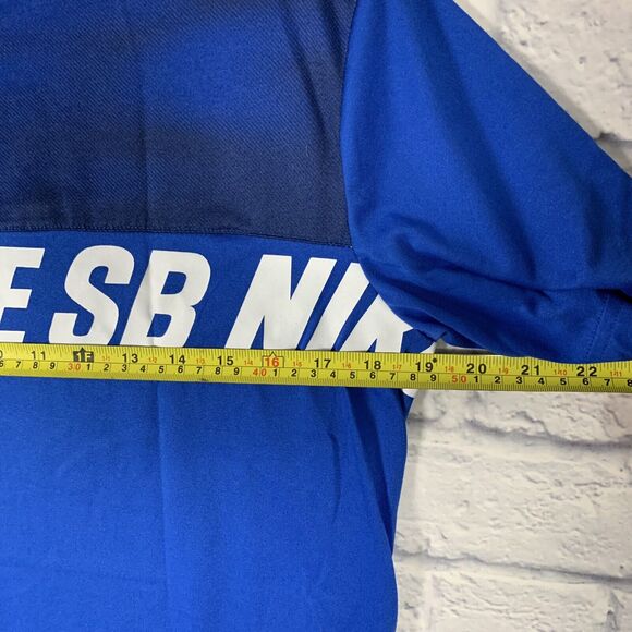 NIKE SB Skateboarding Dri-Fit T Shirt Youth XL Short Sleeve Blue Spell Out Polye - Picture 8 of 12